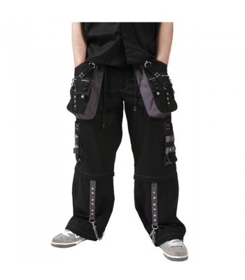 Men Gothic EMO Cargo Trousers | Studded Baggy Pants with Straps & Pockets